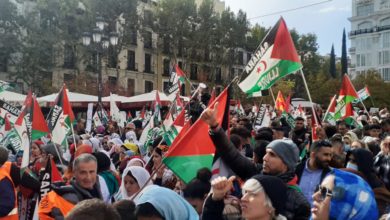 Photo of مظاهرة حاشدة بالعاصمة الإسبانية تنديدا بإتفاقية مدريد الثلاثية المشؤومة