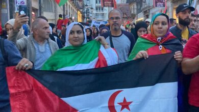 Photo of جمعية الجالية الصحراوية في اراغون تشارك في تظاهرة تضامنية مع فلسطين.