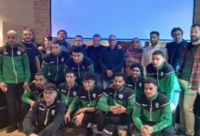 Photo of التشكيلة الوطنية لكرة القدم داخل القاعة تحظى باستقبال بمقر بلدية سالباتييرا وتجري مباراة ودية مع المنتخب المحلي