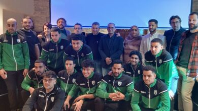 Photo of التشكيلة الوطنية لكرة القدم داخل القاعة تحظى باستقبال بمقر بلدية سالباتييرا وتجري مباراة ودية مع المنتخب المحلي