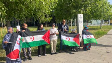 Photo of وقفة احتجاجية في برشلونة تنديدا باستغلال ثروات الصحراء الغربية. 