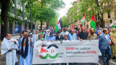 Photo of الجالية الصحراوية ببلاد الباسك تحتفل بخمسينية ميلاد الدولة الصحراوية وتنظم مسيرة حاشدة بالمناسبة
